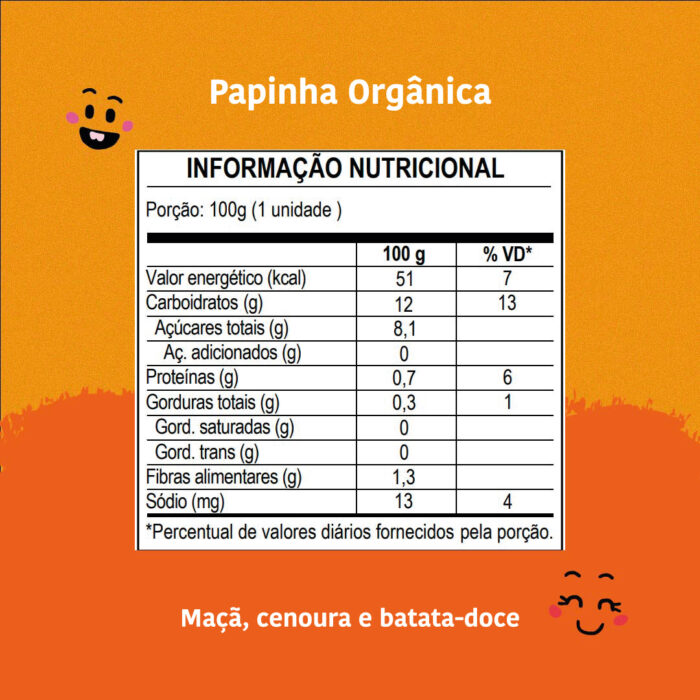 Papinha Orgânica de Maçã, Cenoura e Batata-Doce 100g - Papapa - Image 3