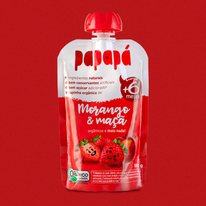 Papinha Orgânica de Maçã e Morango 100g - Papapa - Image 2