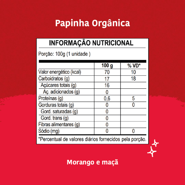 Papinha Orgânica de Maçã e Morango 100g - Papapa - Image 3