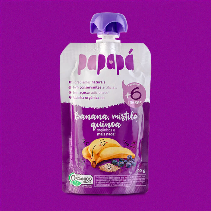 Papinha Orgânica Banana Mirtilo E Quinoa 100G - Papapa - Image 2