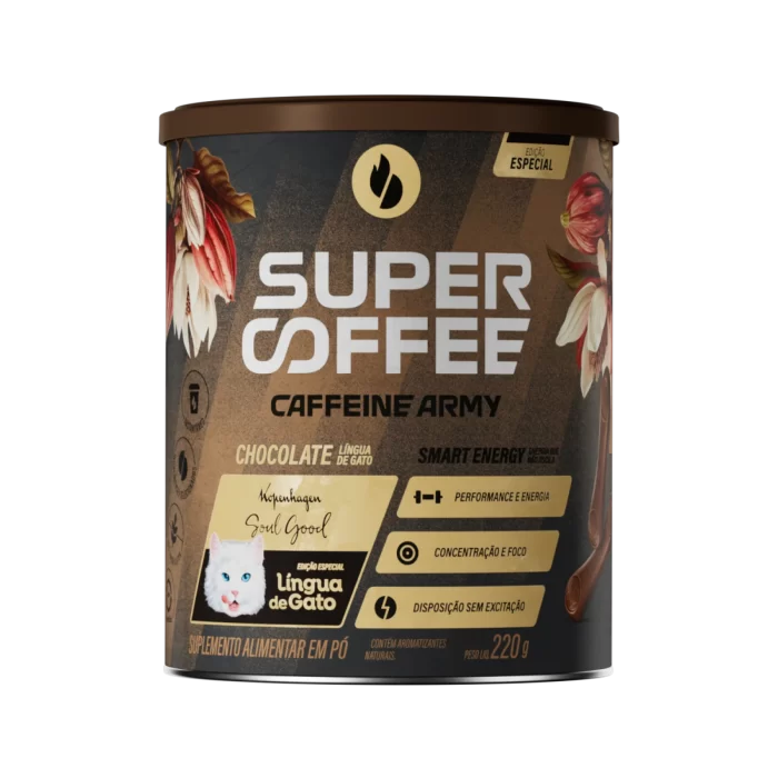 SuperCoffee Chocolate Língua de Gato Lata 220g