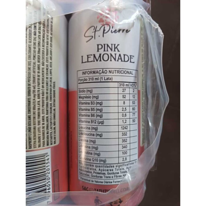 Bebida Gaseificada Pink Lemonade Sem Açúcar Sem Calorias 310ml - Fardo 6 unidades - Image 5