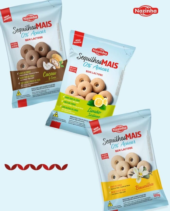 Sequilho de Baunilha Sem Açúcar Sem Glúten e Sem Leite 120g - Nazinha - Image 2