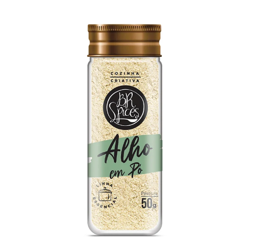 Alho em Pó vidro de 50g - Br Spices