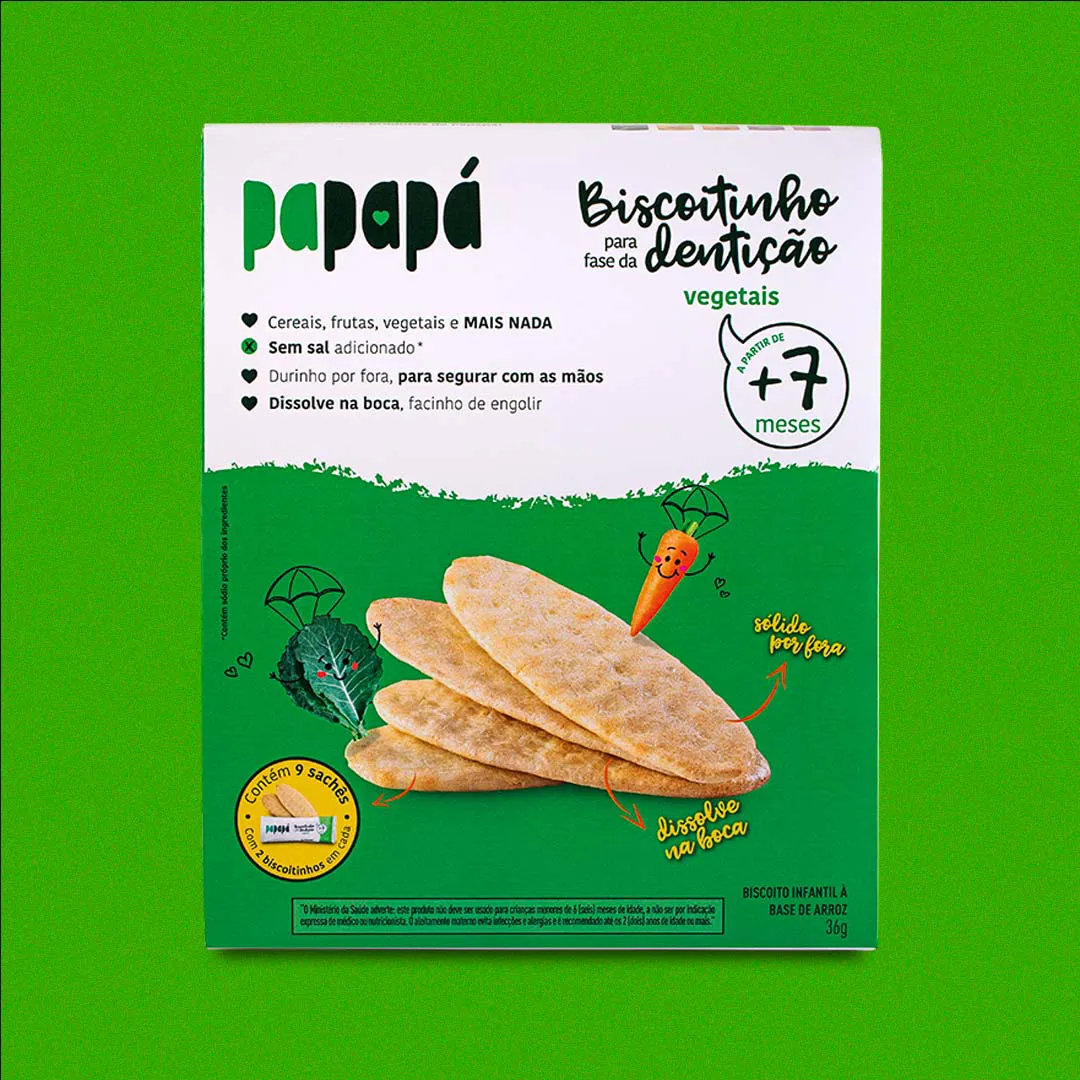 Biscoitinho para Fase da Dentição de Vegetais 36g - Papapá