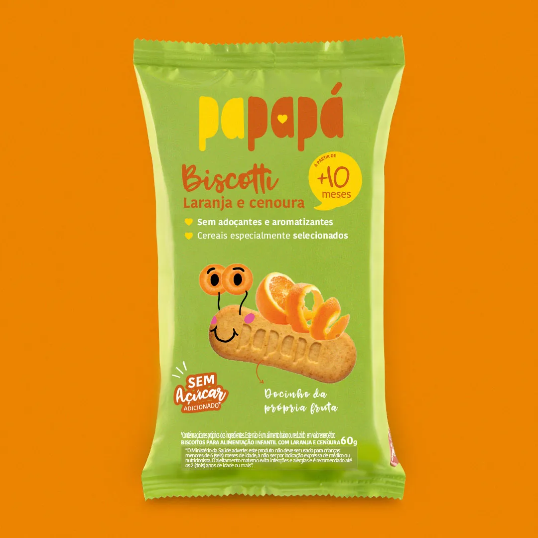 Biscotti de Laranja e Cenoura 60g - Papapá
