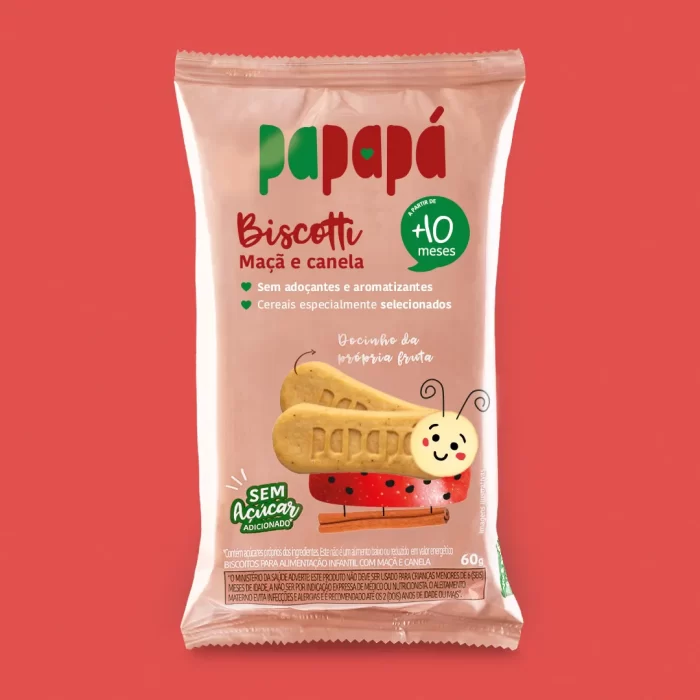 Biscotti de Maçã e Canela 60g - Papapá