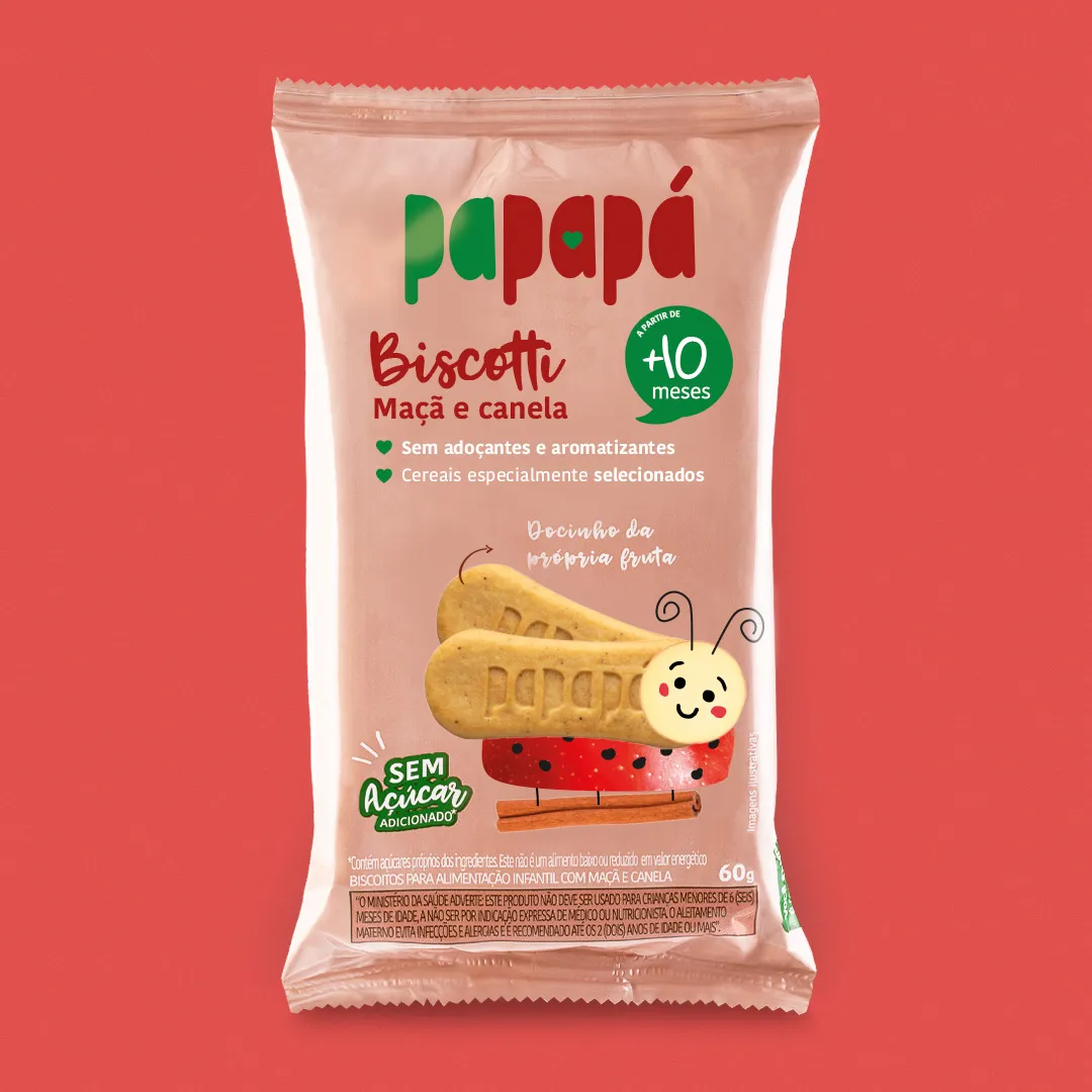Biscotti de Maçã e Canela 60g - Papapá