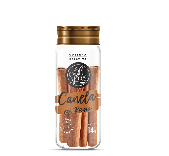 Canela em Rama Natural vidro 14g - Br Spices
