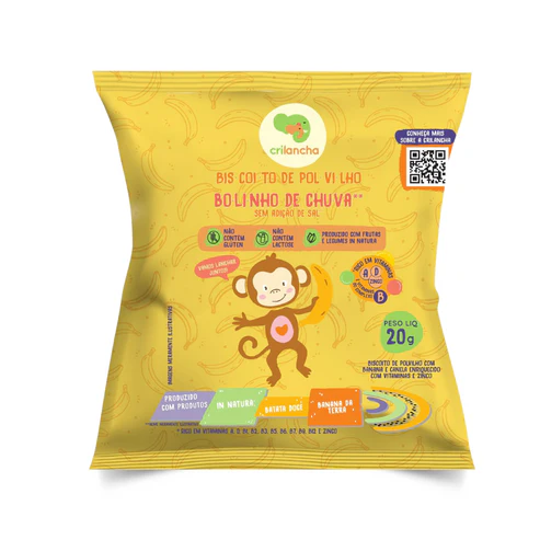 Biscoito de Polvilho Bolinho de Chuva Sem Alergênicos 20g – Crilancha