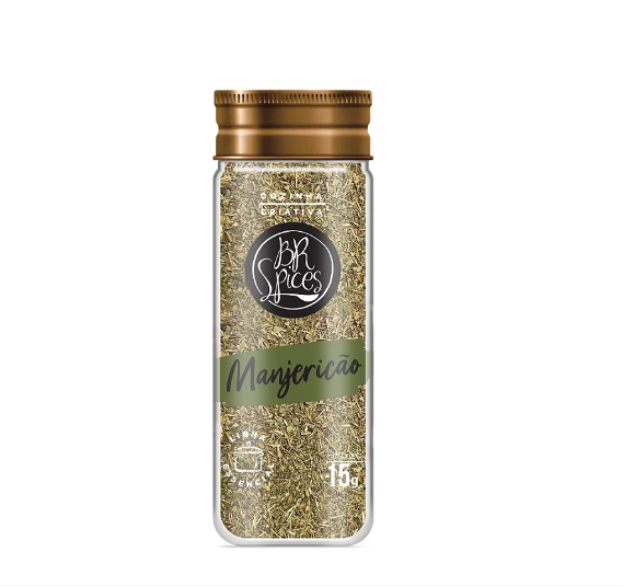 Manjericão Natural vidro 15g - Br Spices