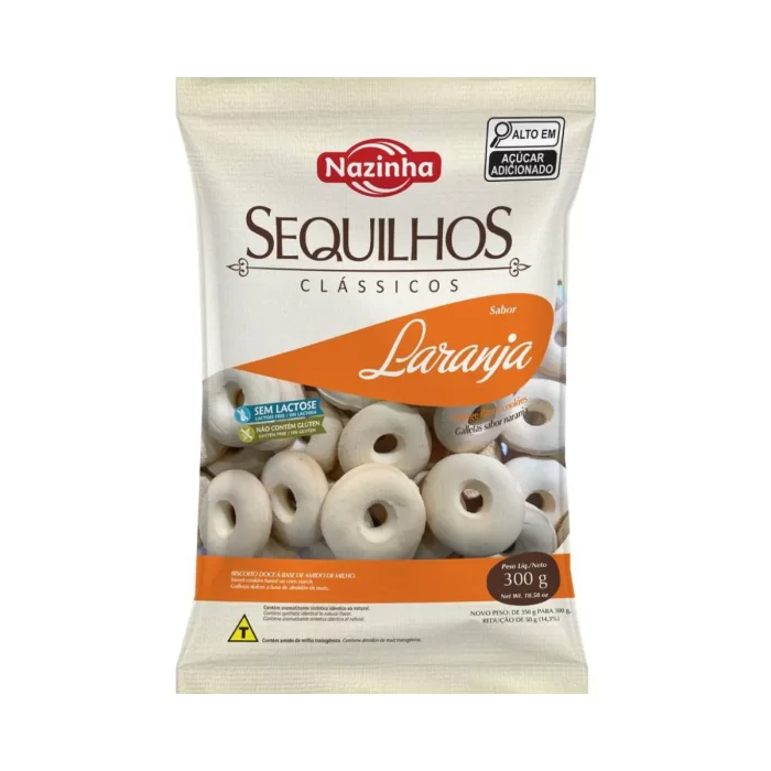 Sequilho de Coco Sem Glúten e Sem Laranja 300g - Nazinha