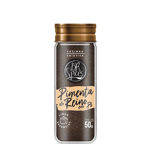 Pimenta do Reino Moída vidro 50g - Br Spices