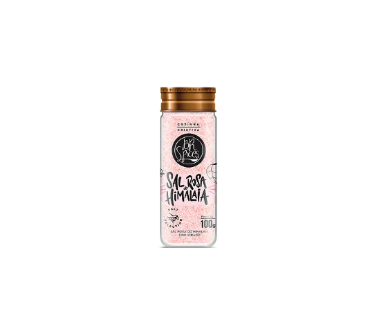 Sal Rosa do Himalaia Fino Vidro 100g - Br Spices